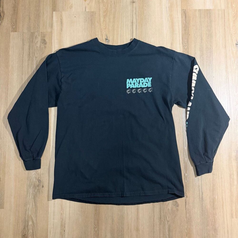 Mayday Parade Take Me Back To Sunnyland Long Sleeve Black Tour Shirt Sz L Emo